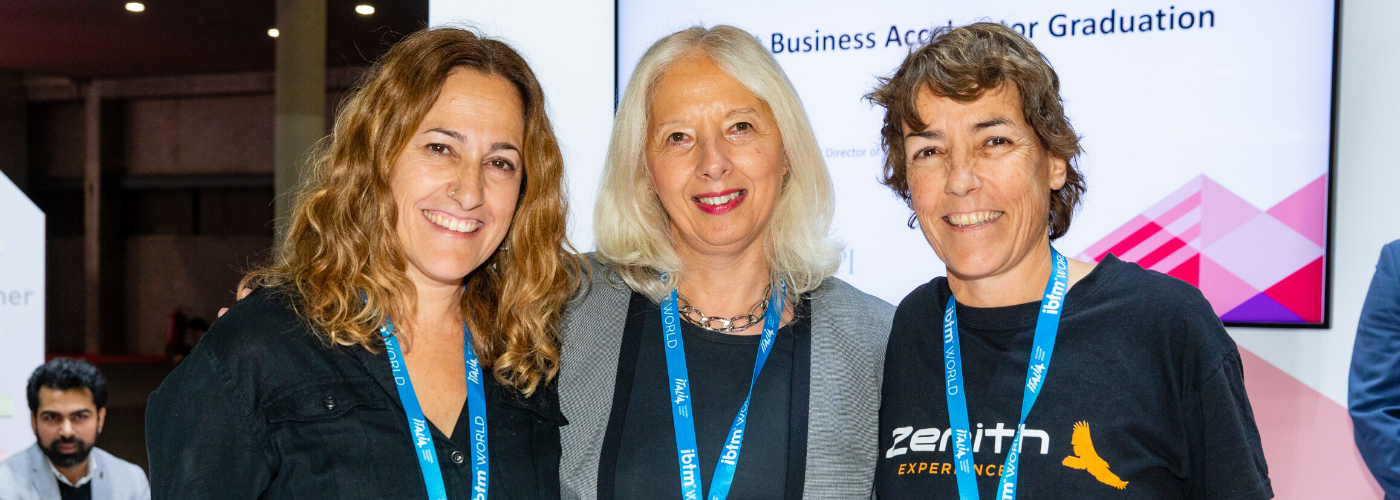 Zenith Experience stands with their mentor Jacki Hulbert